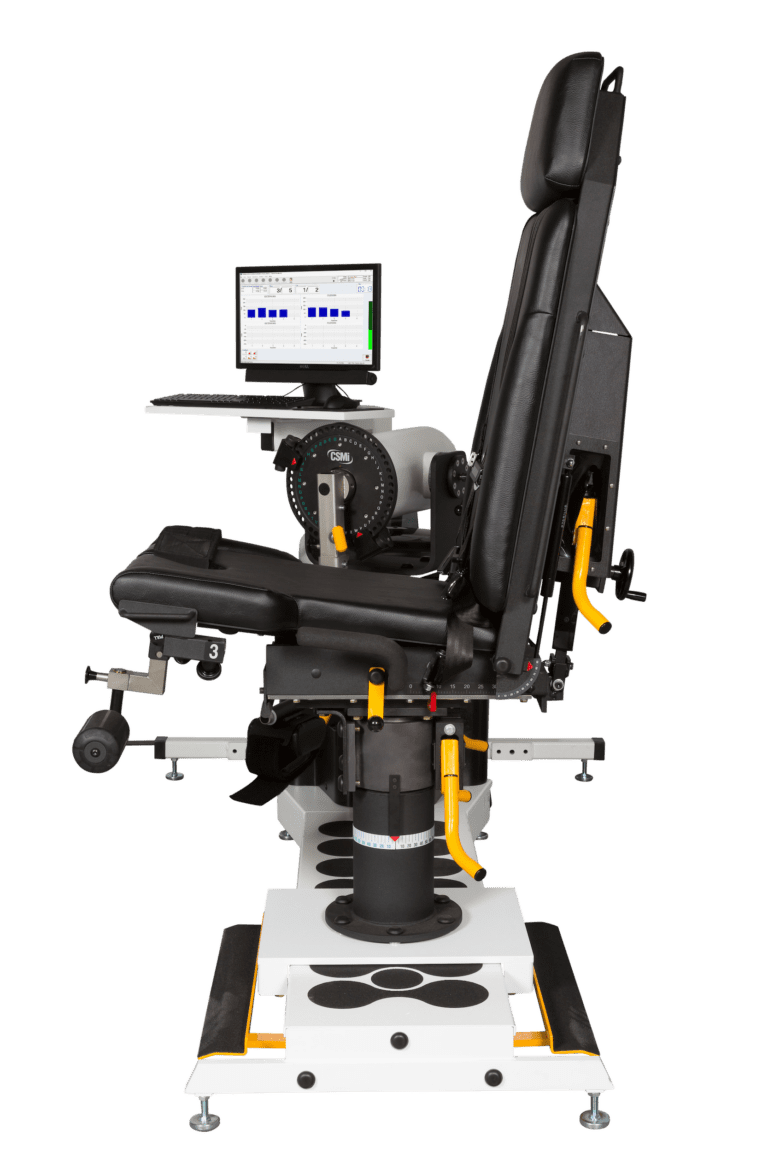 side view of the humac norm extremity system, isokinetic machine